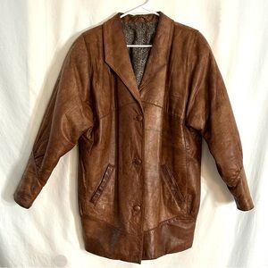 Elegant Brown Leather Women's Jacket